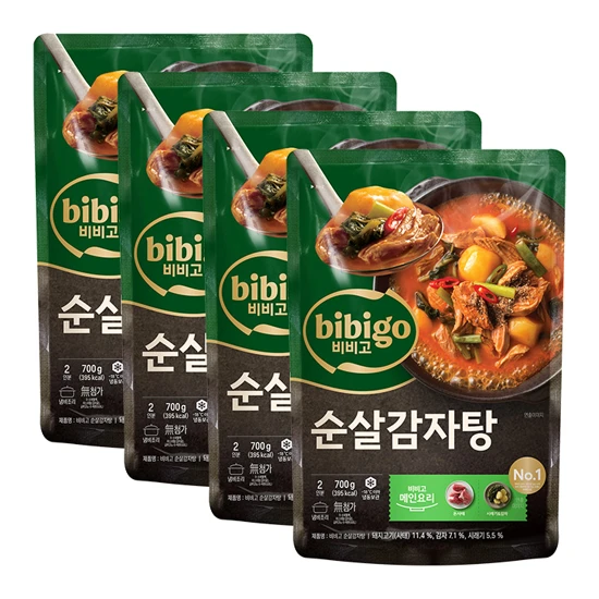 [국물맛집] 비비고 순살감자탕 700g(냉동)X 4개