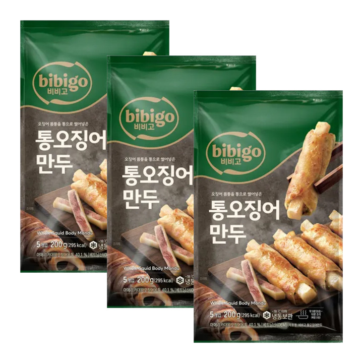 비비고 통오징어만두 200gX3개((소비기한: 2026-07-12)