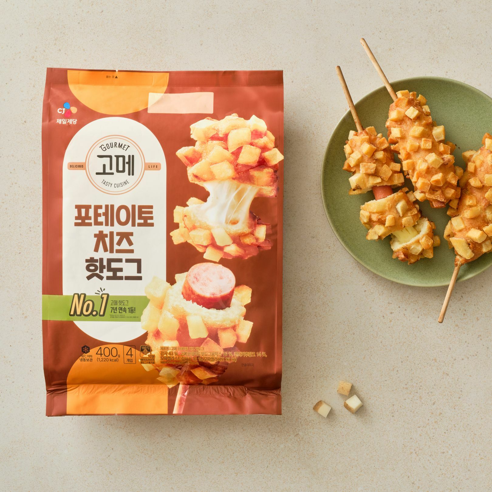 고메 포테이토치즈 핫도그 400g