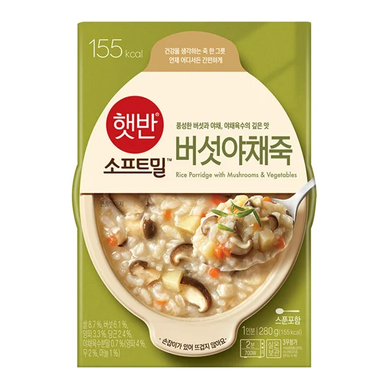 [1+1]햇반 버섯야채죽 280g