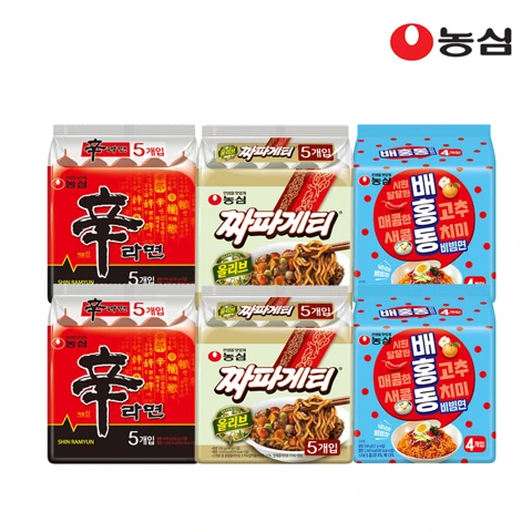 [행사]농심 신라면 10개+짜파게티 10개+배홍동비빔면 8개