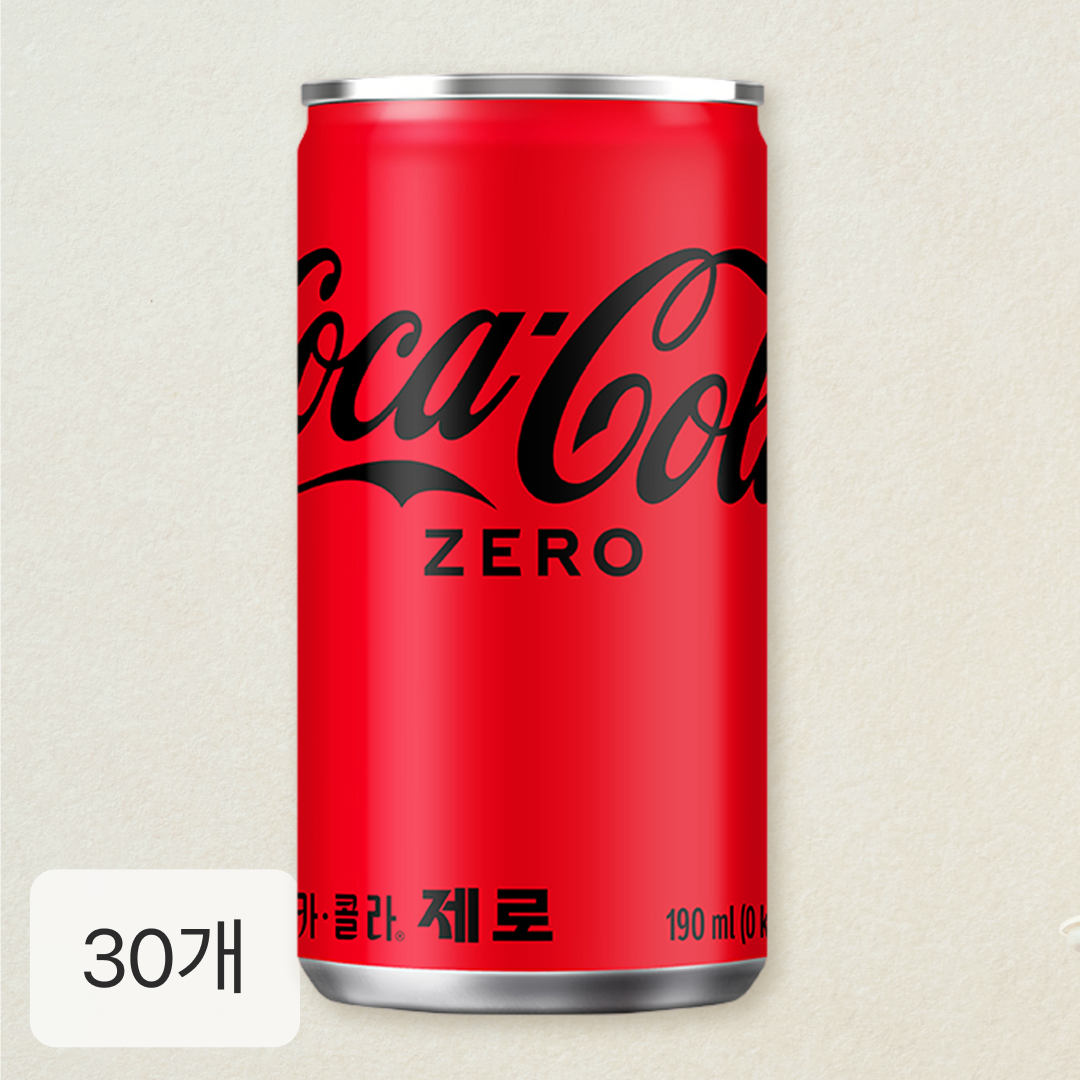 코카-콜라 제로 190ml x 30캔