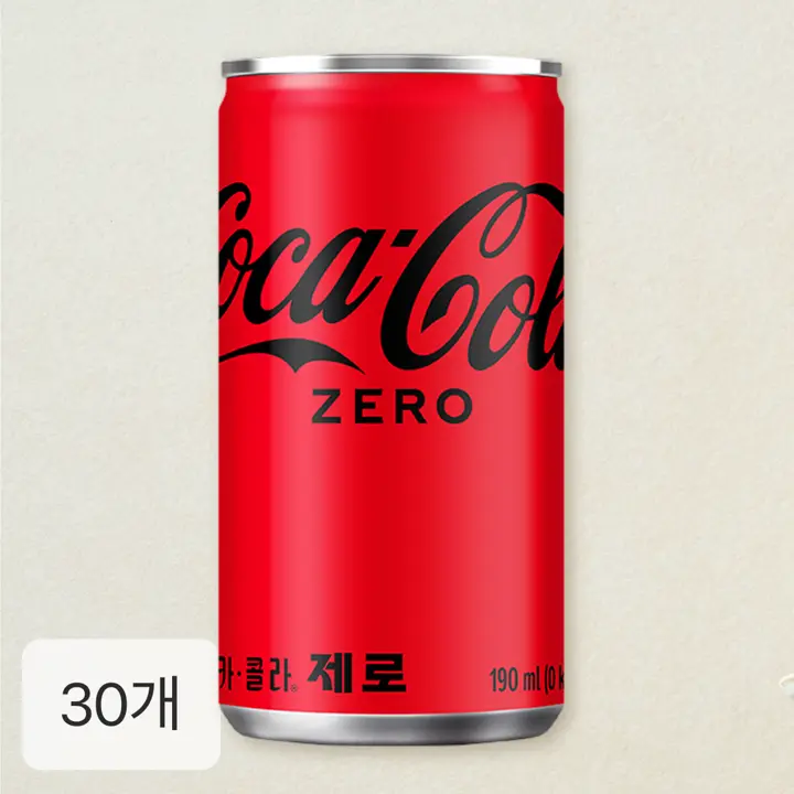 코카-콜라 제로 190ml x 30캔