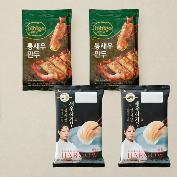 고메 새우하가우135gX2개+비비고 통새우만두200gX2개