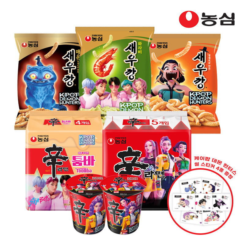 [행사]농심 케데헌 기획팩 6종세트 + [증정] 씰스티커
