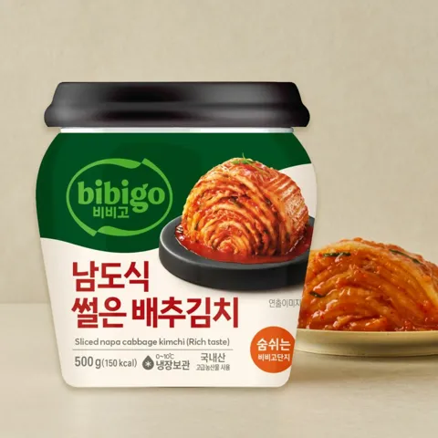 비비고 남도식 썰은배추김치 500g(용기형)