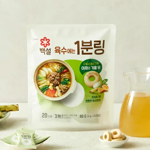 백설 육수에는 1분링 야채 80G
