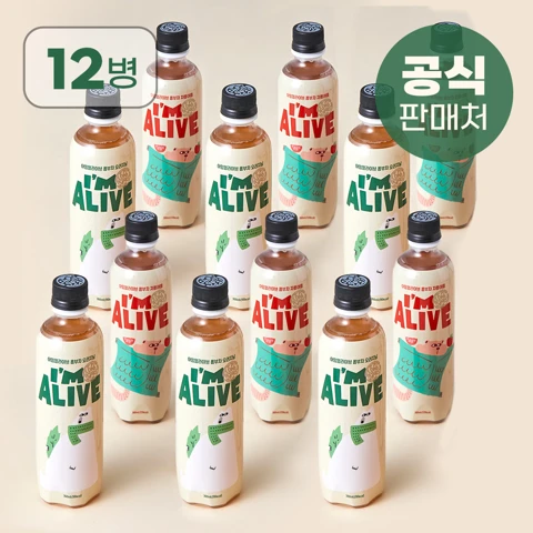 콤부차 혼합 360ml PET 12병 (각 6병씩)