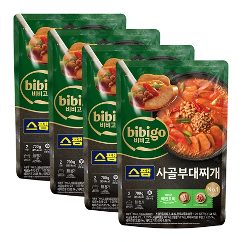 [국물맛집] 비비고 스팸사골부대찌개 700g(냉동)X 4개