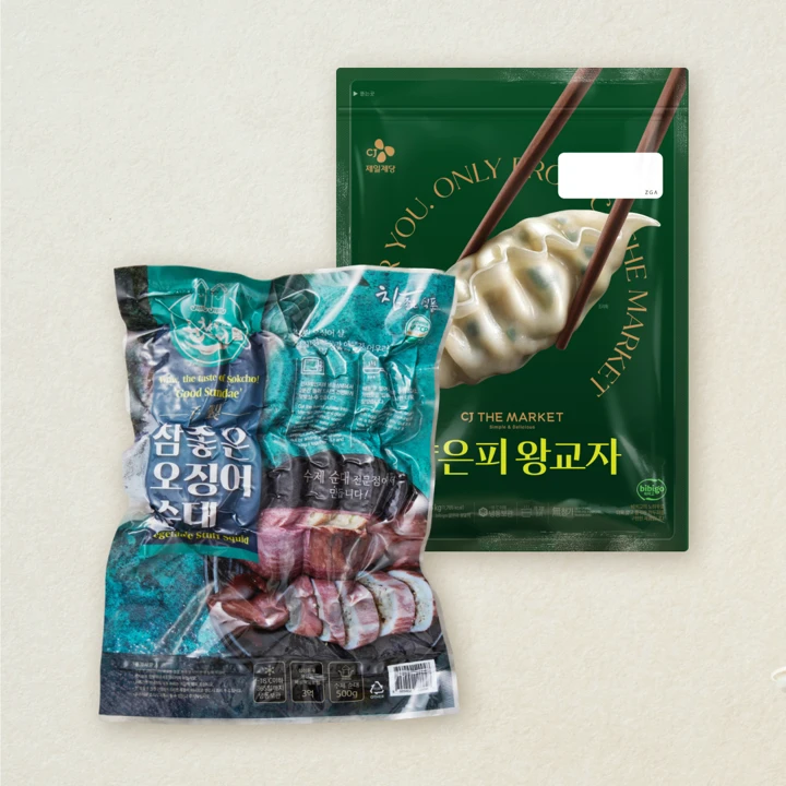 얇은피 왕교자 1.05kgX1개+오징어순대 슬라이스500gX1개