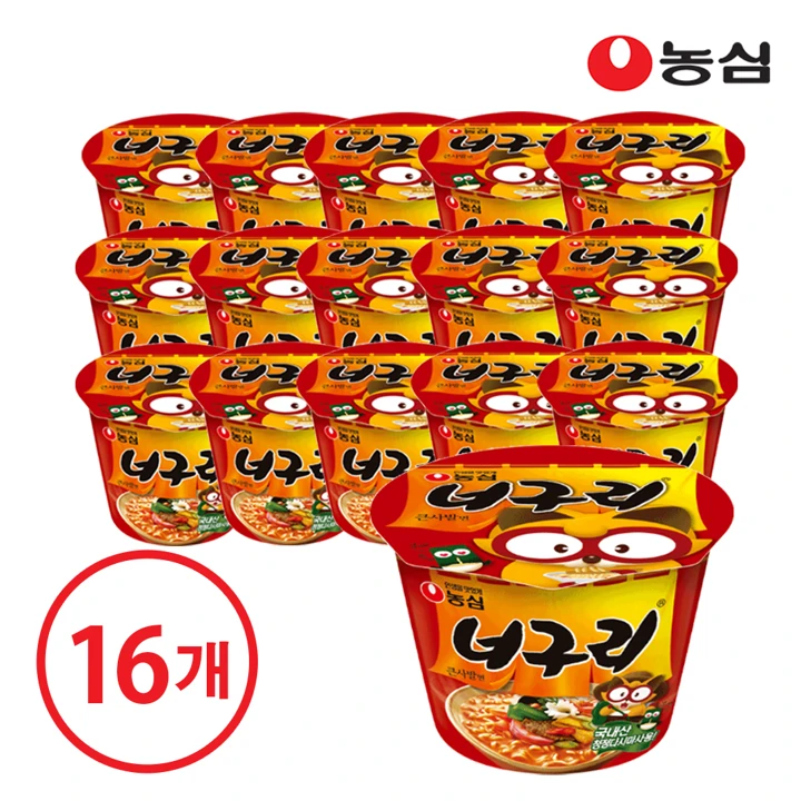 농심 너구리큰사발 16개(box)