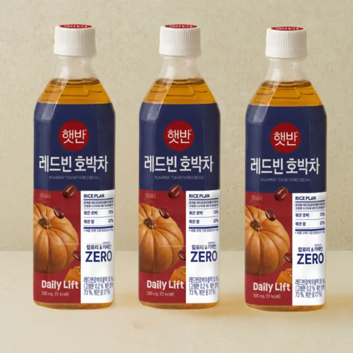 햇반 레드빈 호박차 500mlx72개(3box)