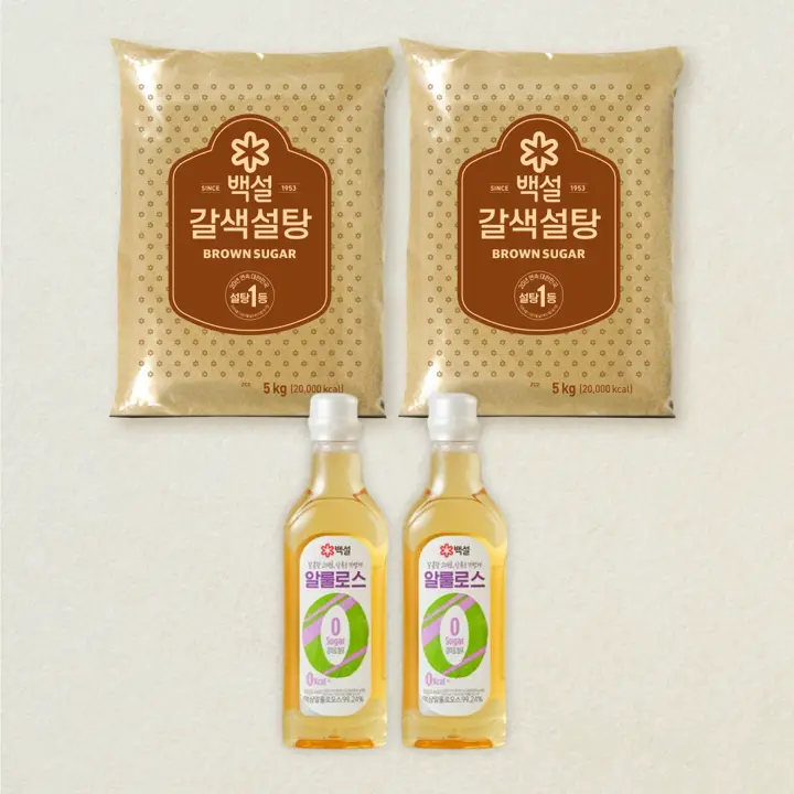 백설 갈색설탕 5kgX2개+알룰로스 700gX2개 (총 4개)