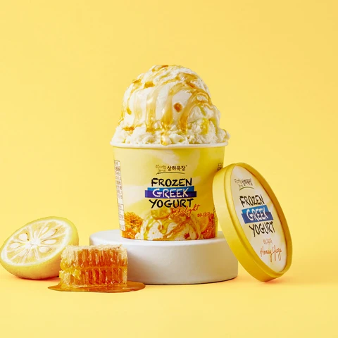 상하목장 프로즌 그릭요거트 Delight 허니유자 350ml, 3개