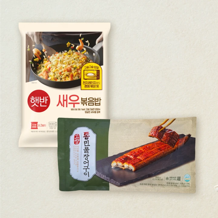 햇반 새우 볶음밥 420gX1개+고창 통 민물장어구이 800g (4-6미)X1개