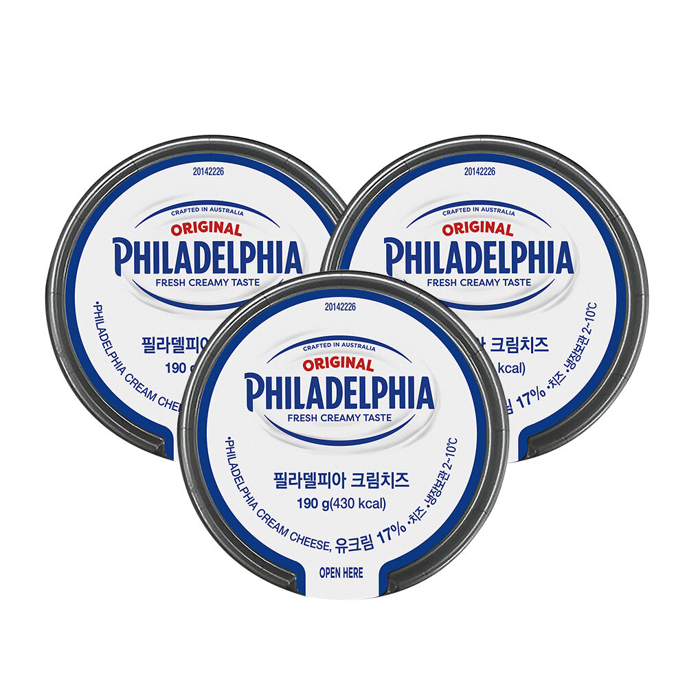 [행사]필라델피아 크림치즈 190g 3개