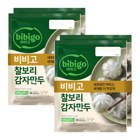 [600개한정]비비고 찰보리 감자만두 600g*2번들X2개