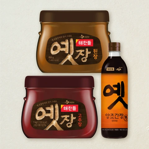[무료배송]옛장 된장 850g+옛장 고추장 1kg+옛장 양조간장 780ml