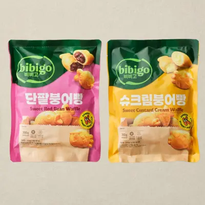 비비고 단팥 붕어빵+슈크림 붕어빵 300g(총2개)