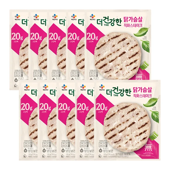 [슬기 PICK]더건강한 닭가슴살 직화 스테이크100gX10개