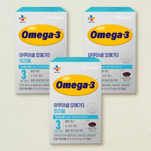 닥터뉴트리 아쿠아셀오메가3 60캡슐 (1개월)X3개