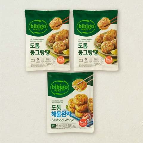 도톰 동그랑땡 340gX2개+도톰 해물완자 340g 1개 (총 3개)