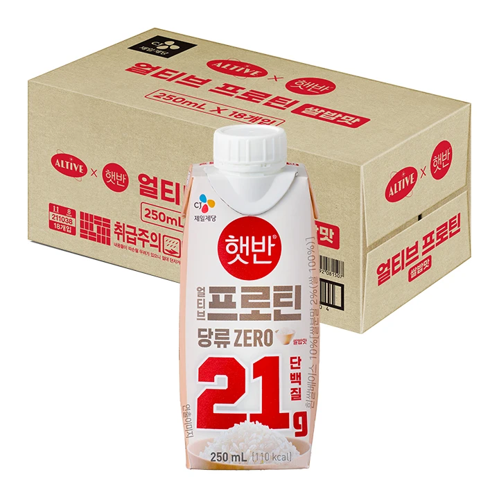 [박스특가]얼티브 프로틴 쌀밥맛 250mlX18개