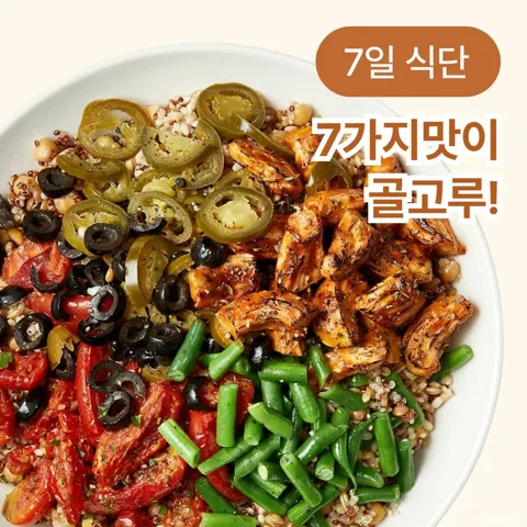 [행사]어리틀빗 웜그레인샐러드 7일 식단(7개)