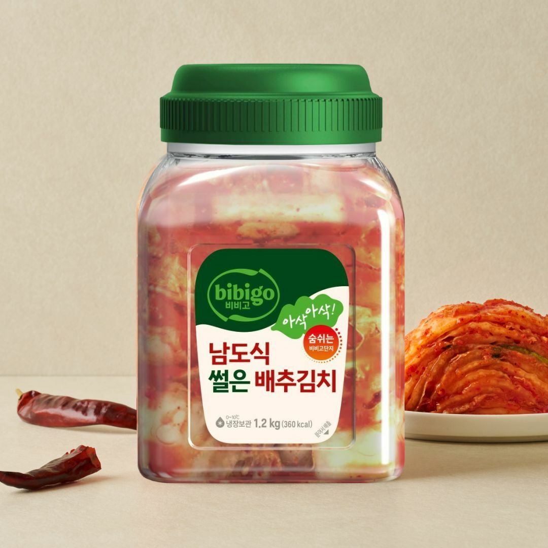 비비고 남도식 썰은배추김치 1.2kg(용기형)