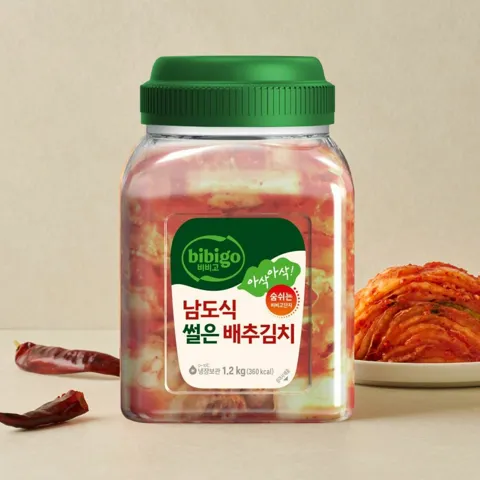 비비고 남도식 썰은배추김치 1.2kg(용기형)