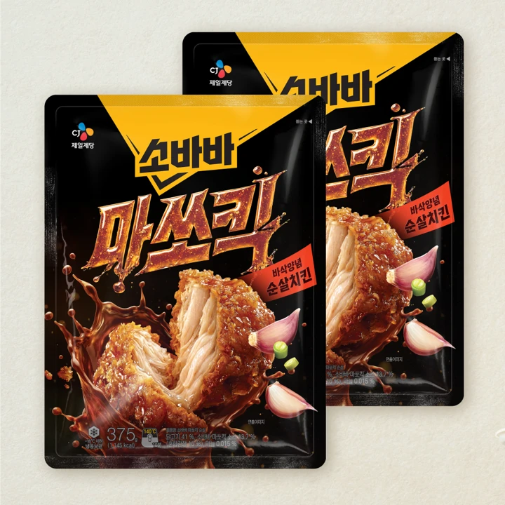 소바바치킨 마쏘킥 순살 375gX2개