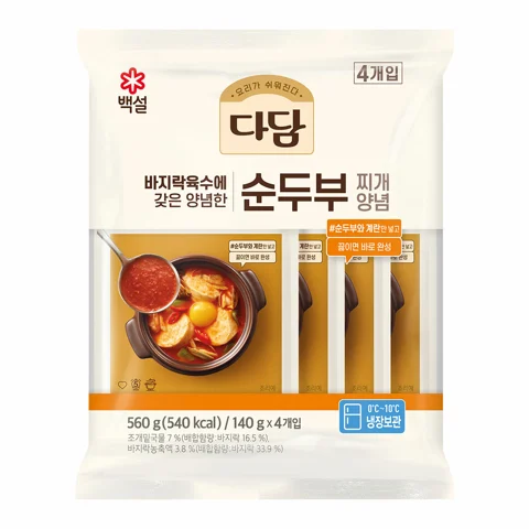 다담 순두부찌개양념 140gX4번들