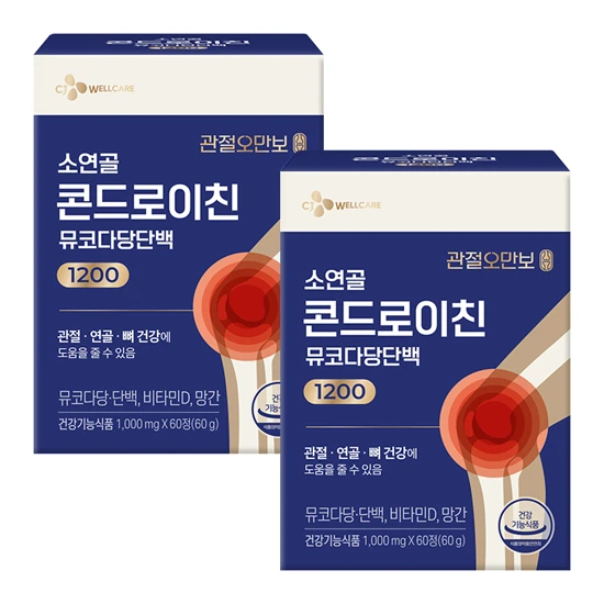 관절오만보 뮤코다당단백 콘드로이친 60정(1개월분)X2개