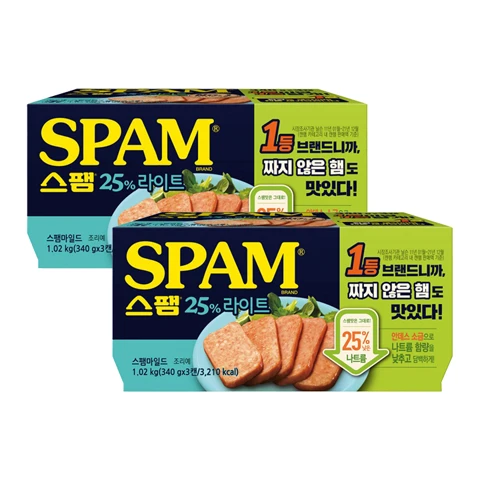 [600개한정]스팸라이트 340gx3번들X2개