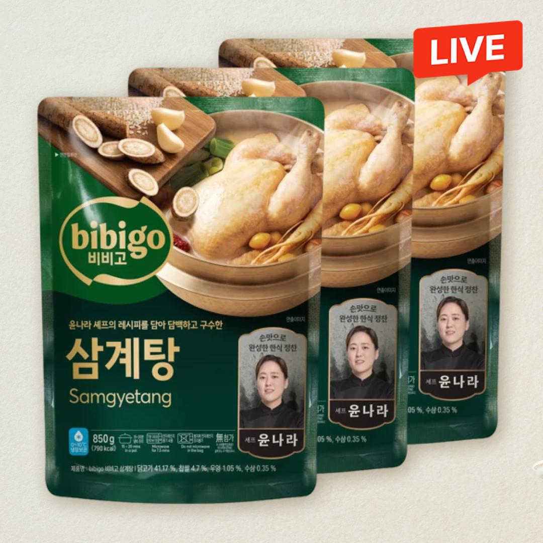 [CJ더마켓] 비비고 윤주모 냉장삼계탕 850gX3개
