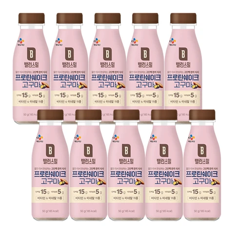[100개한정]밸런스밀 프로틴 쉐이크 고구마 50g x 10개