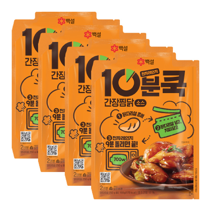 백설 10분쿡 간장찜닭소스 100G x 4