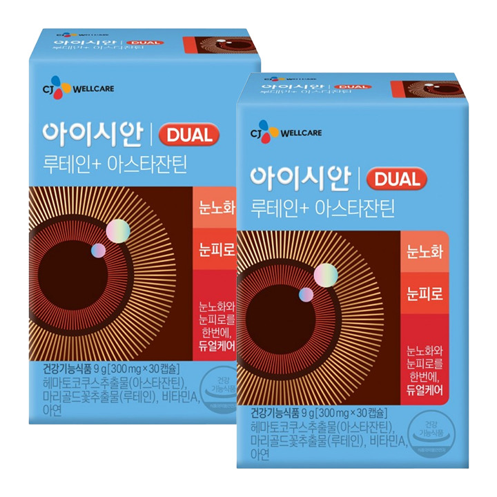 아이시안 루테인+아스타잔틴 300mgX30캡슐(1개월)X 2개