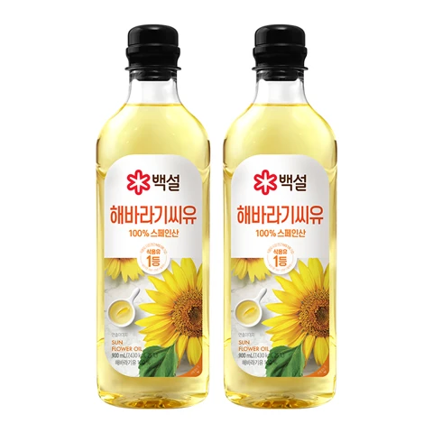 [500개한정]백설 해바라기씨유 900mlX2개