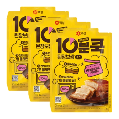 백설 10분쿡 된장보쌈소스 120gx3