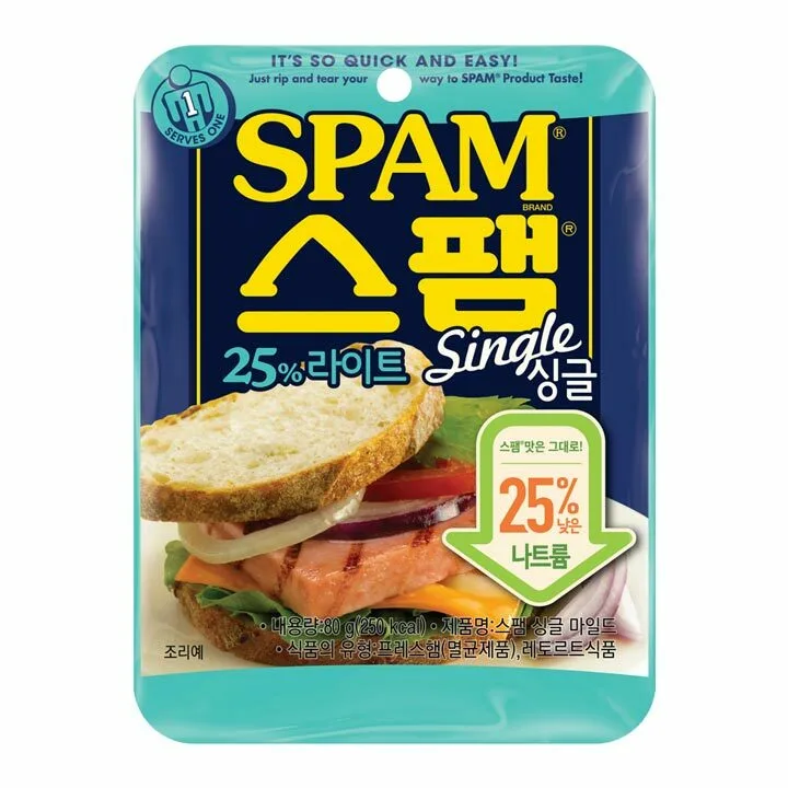 스팸 싱글 25%라이트 80g