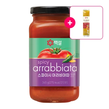 백설 스파이시 아라비아따 파스타소스 365g + [사은품]백설 파스타면 250g