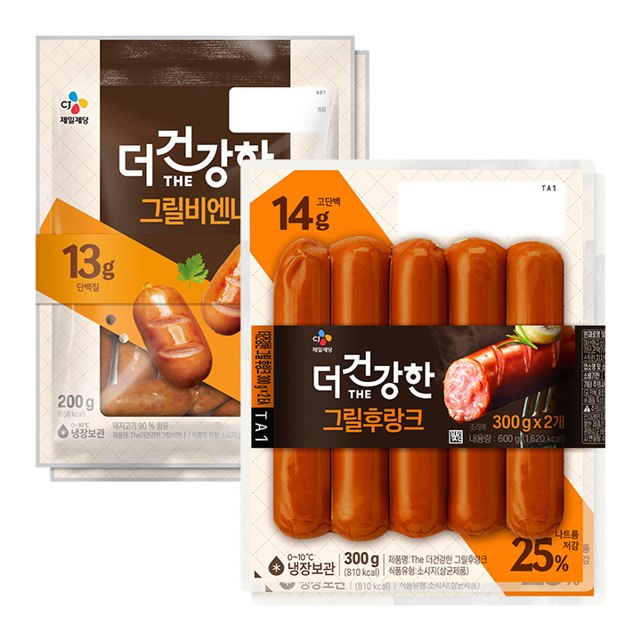 더건강한 그릴 비엔나 200gX2개+그릴 후랑크 300gX2개