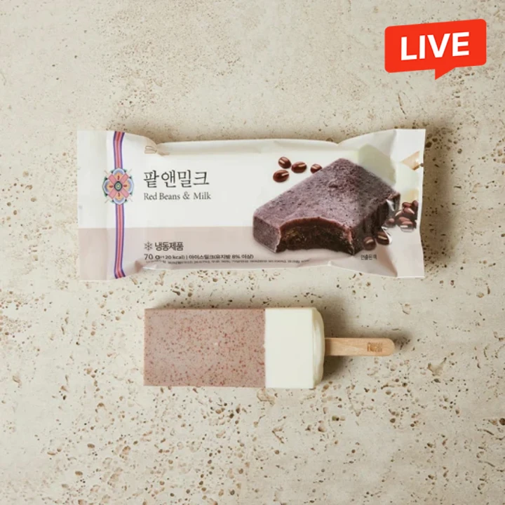 담꽃 팥앤밀크 아이스크림(70g, 15개)