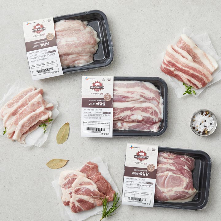 미트마스터 한돈 삼겹살 300g+목심살 300g+항정살 300g