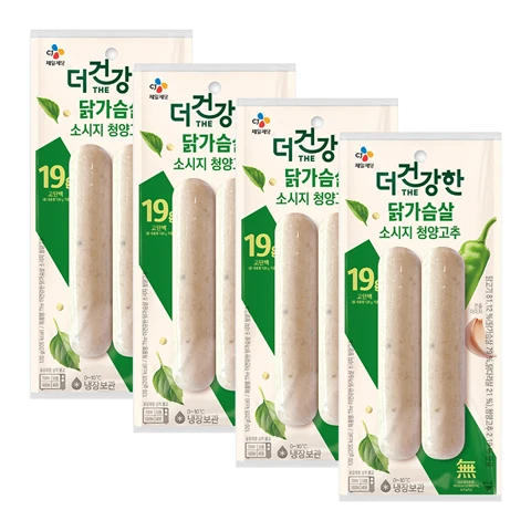 [500개한정]더건강한 닭가슴살 청양 소시지 120gX4개