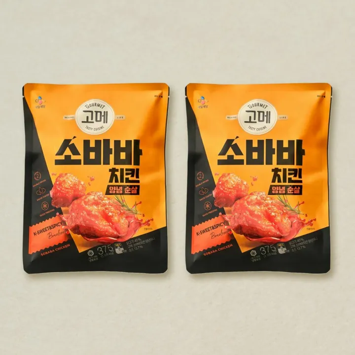 고메 소바바치킨 양념 순살 600gX2개