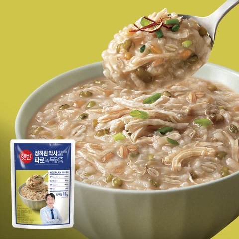 [정희원박사 저속식단]햇반 파로녹두닭죽 420g