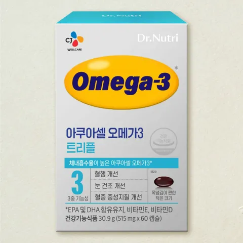 닥터뉴트리 아쿠아셀 오메가3 트리플 60캡슐(1개월)