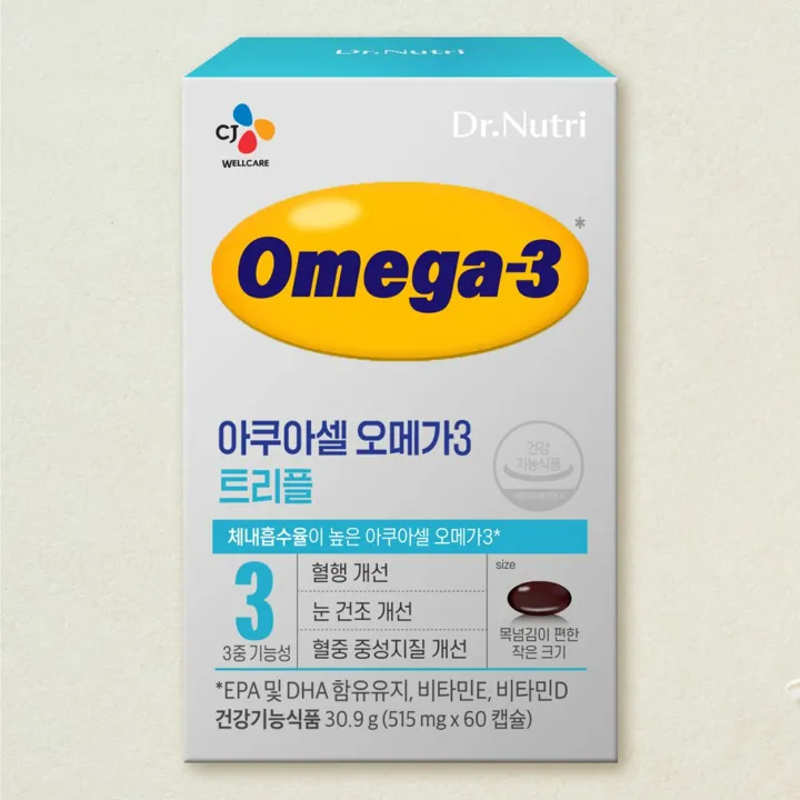 닥터뉴트리 아쿠아셀 오메가3 트리플 60캡슐(1개월)